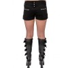 Women Unique Punk Style Shorts Punk Baddas Babes Mini Zipper Skirt 